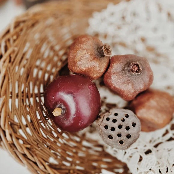 Rustic Faux Dried Pomegranate Fruit Bundle - Picture 4 of 4